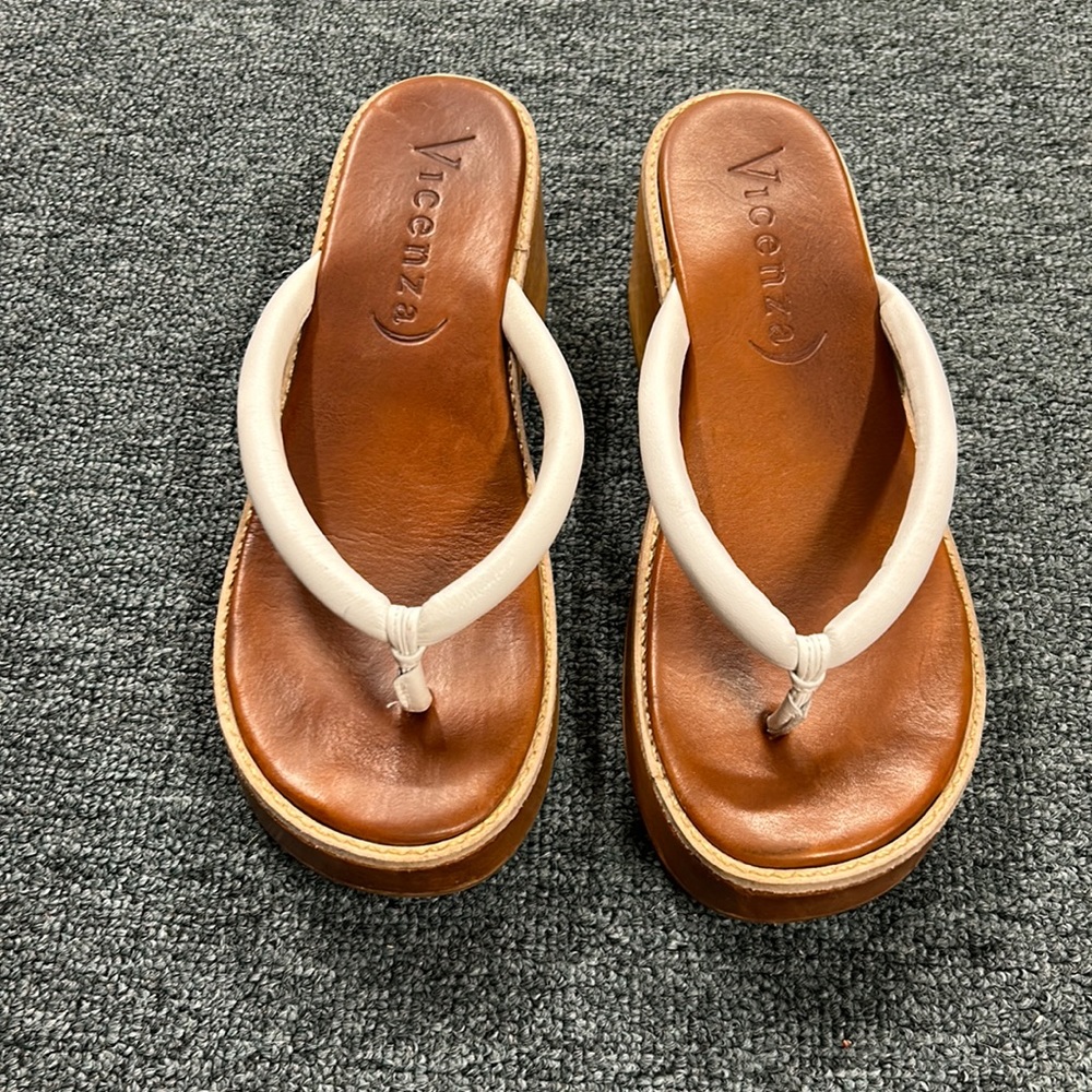 Free People wooden flip flops